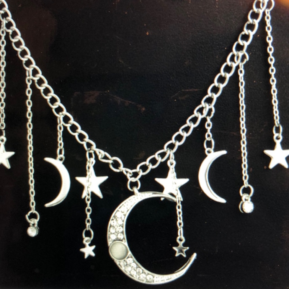 Moon necklaces stars cosmic galaxy Wicca goth sun - Picture 2 of 8